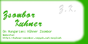 zsombor kuhner business card