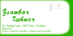 zsombor kuhner business card